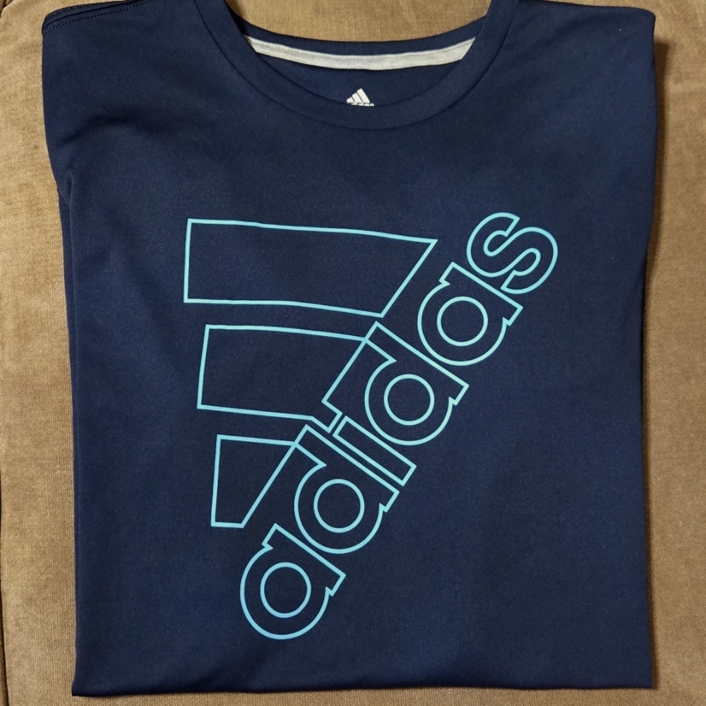 ADIDAS Boys 3 Piece Bundle Gray Blue Athletic Shorts Tee Shirt Size XL - Picture 2 of 4